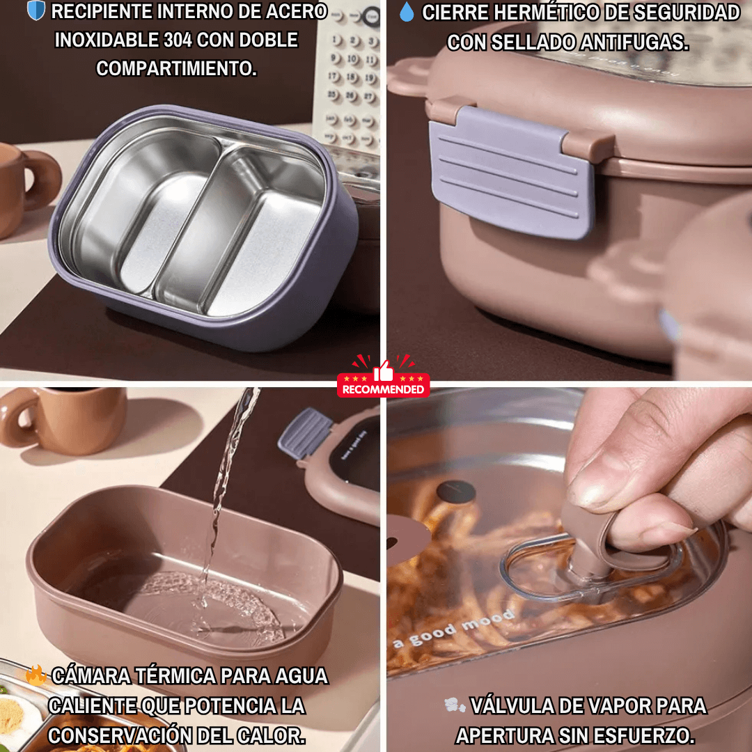 BearLunch™: TÉRMICA DE ACERO COMIDA CALIENTE Y FRESCA EN CUALQUIER LUGAR