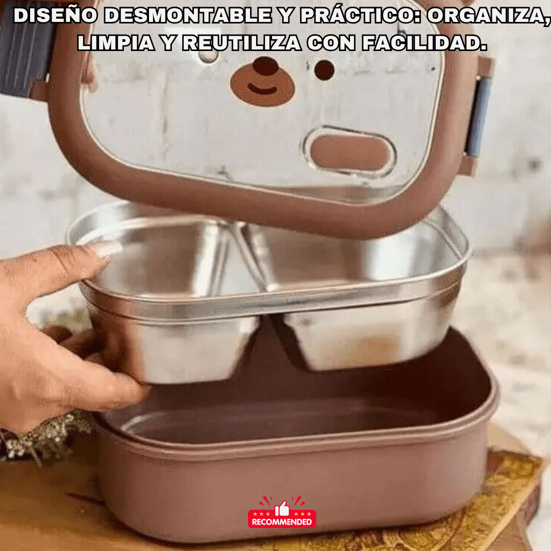 BearLunch™: TÉRMICA DE ACERO COMIDA CALIENTE Y FRESCA EN CUALQUIER LUGAR