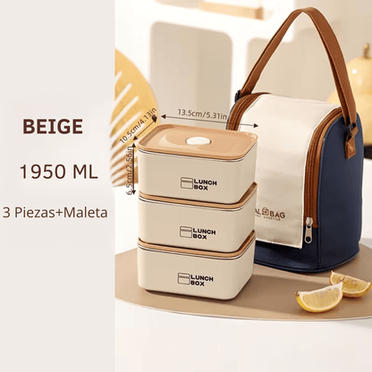 SUPER PACK x3 PORTACOMIDAS TERMICOS + MALETA ISOTÉRMICA Y ¡OBSEQUIO!