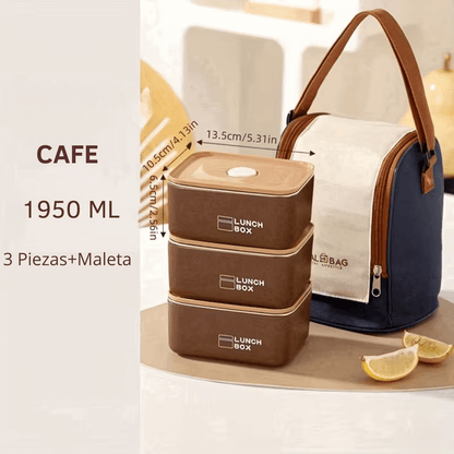 SUPER PACK x3 PORTACOMIDAS TERMICOS + MALETA ISOTÉRMICA Y ¡OBSEQUIO!