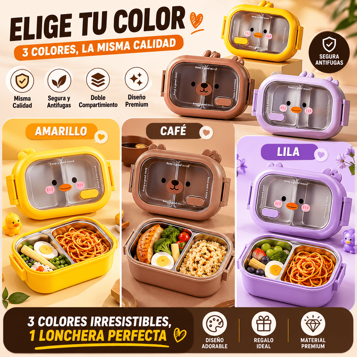 BearLunch™: PORTA COMIDA TERMICO - CALIENTE Y FRESCA EN CUALQUIER LUGAR