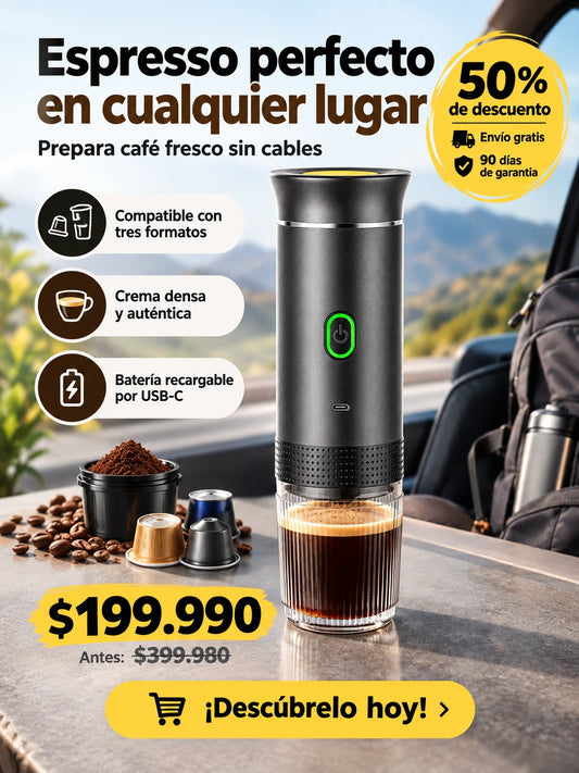 COFFYGO™:CAFETERA ESPRESSO PORTÁTIL 3 EN 1 PARA DISFRUTAR TU CAFÉ DONDE QUIERAS